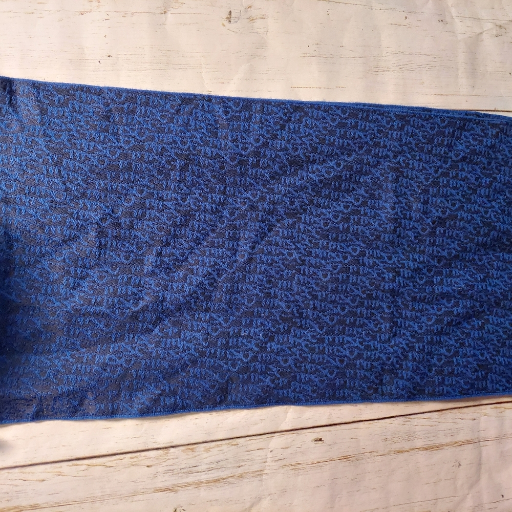 Fendi Navy and Black Monogram Scarf